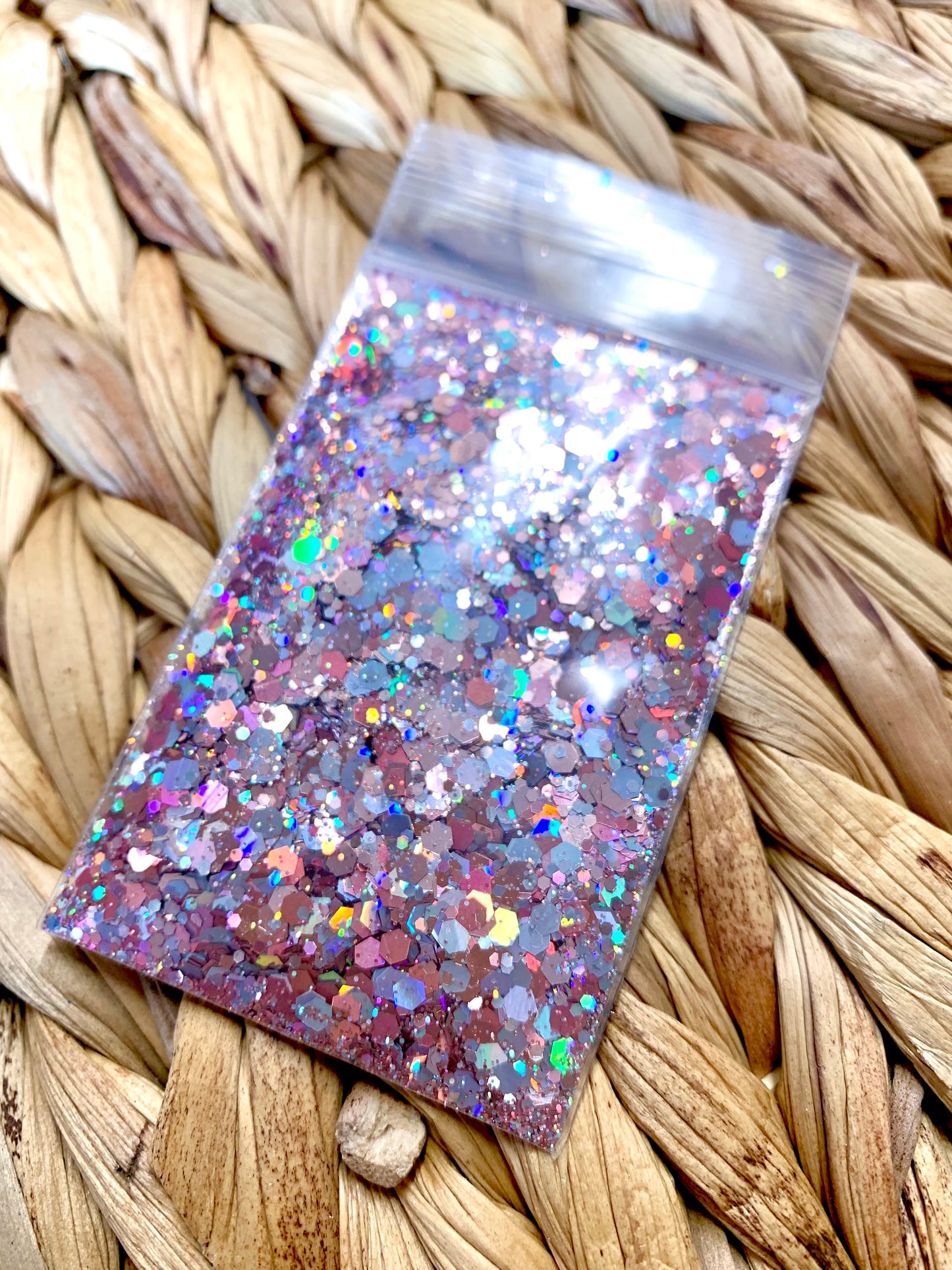 ‘Rosey Silver’ Custom glitter mix