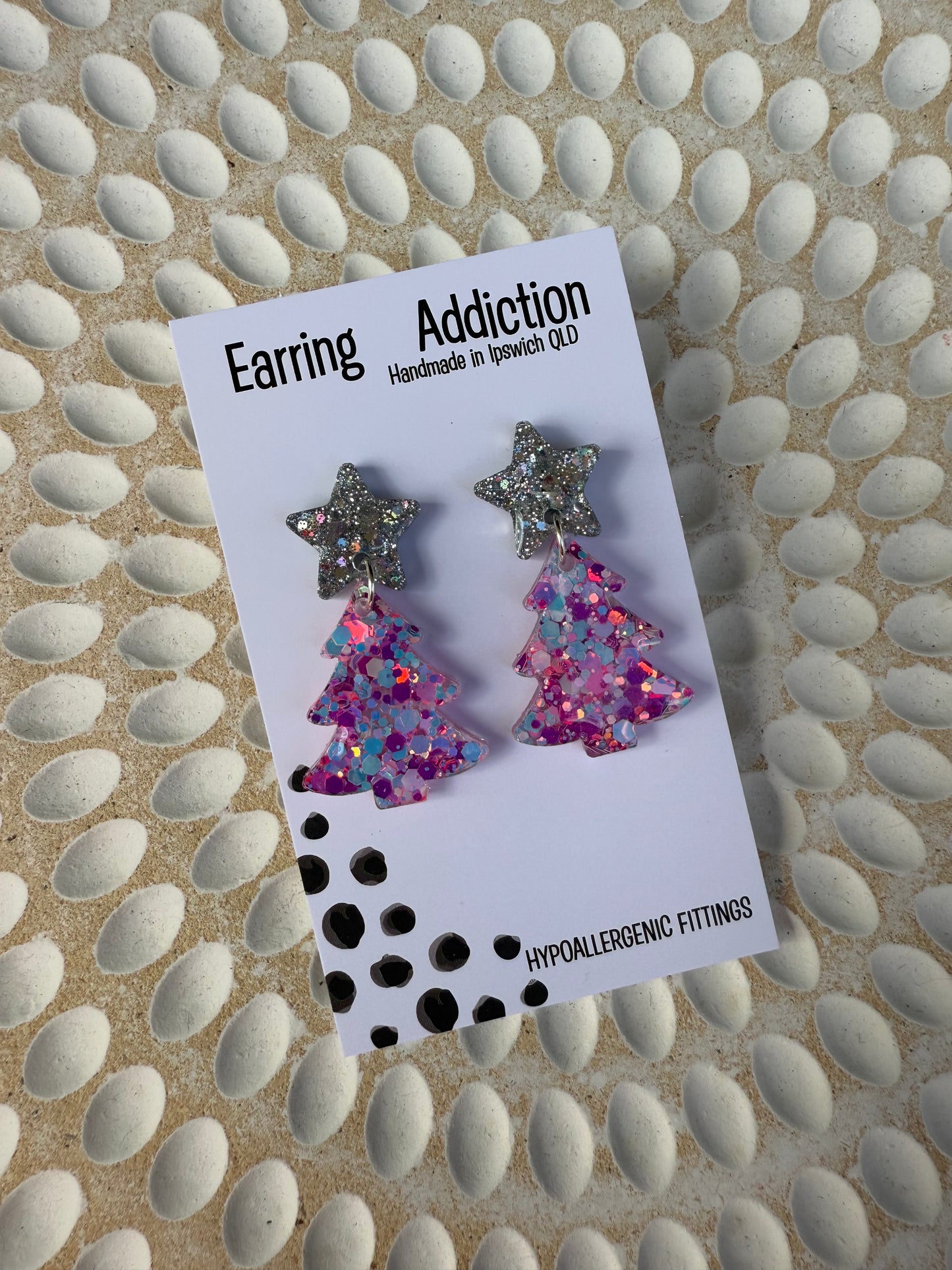 Christmas tree dangles purple blue silver