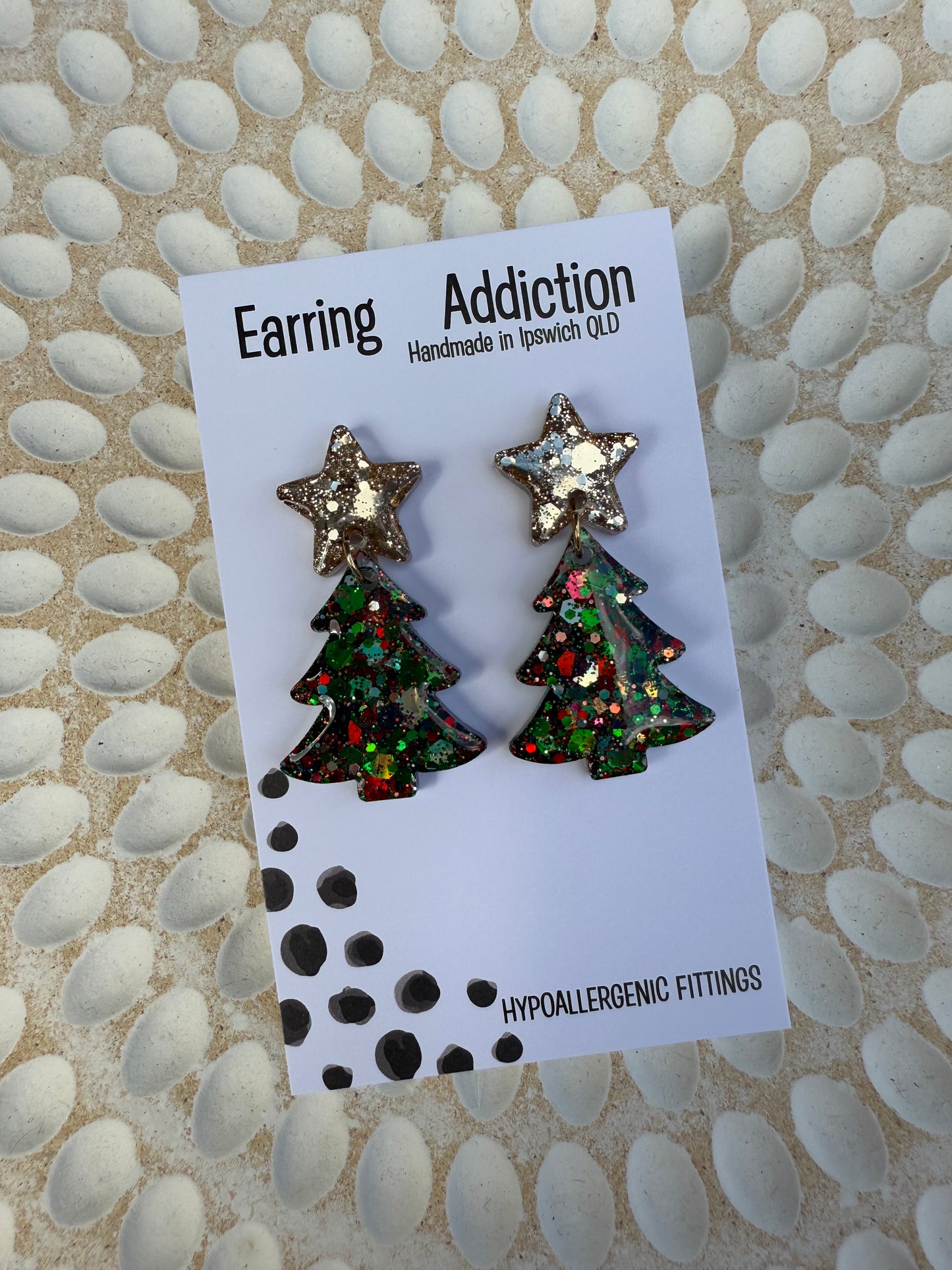 Christmas tree dangles green red gold