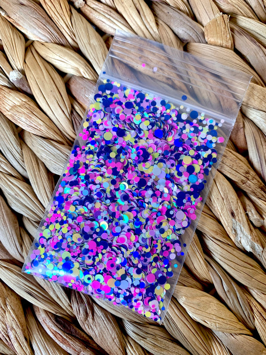 ‘Rainbow Dots’ Custom glitter mix