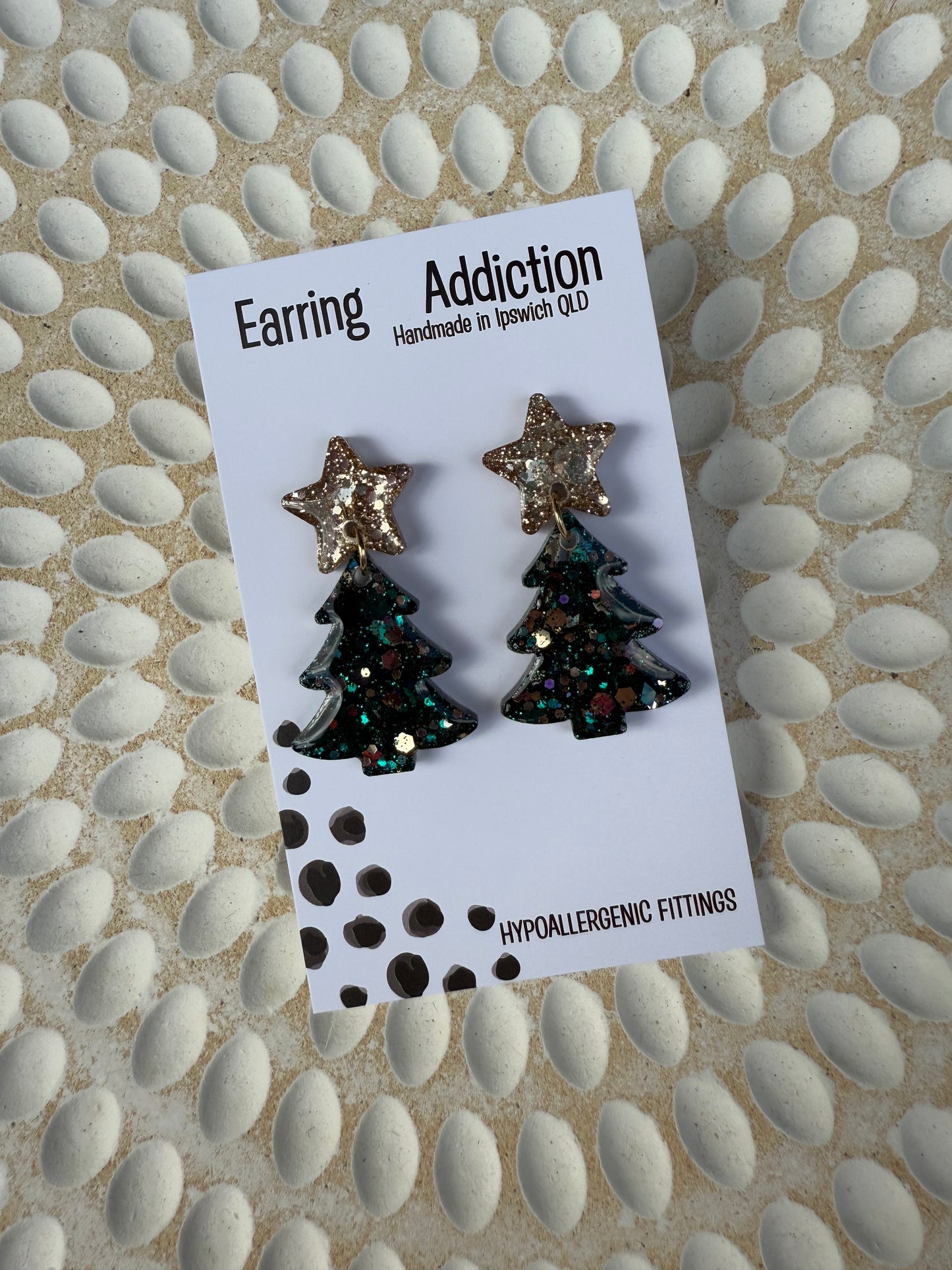 Christmas tree dangles forest green gold